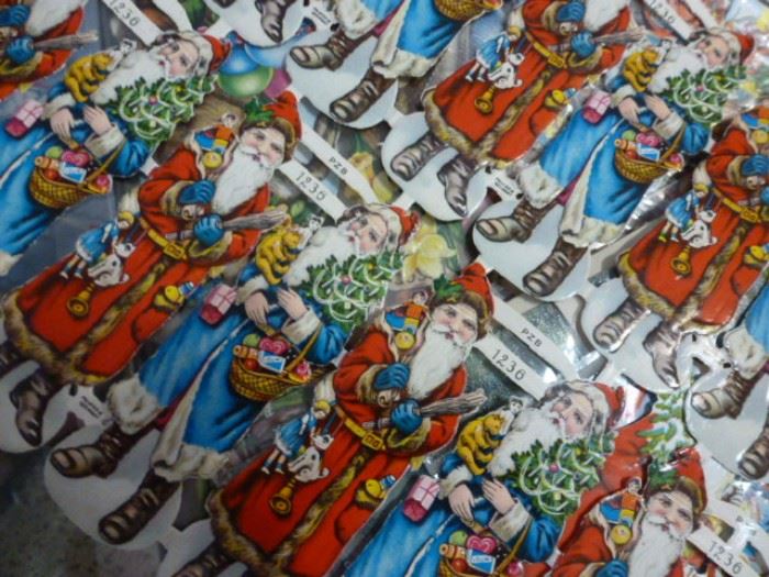 German Santa Claus Die cuts scraps paper empherea 