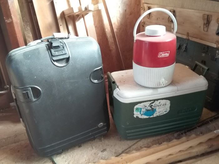 Cooler, Suitcase, Pitcher
