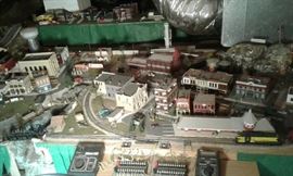 1 of 2 HO train mini city.