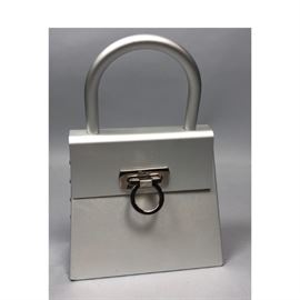 Lot 176 SALVATORE FERRAGAMO Italian Stainless Purse Hand