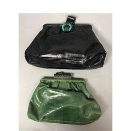 Lot 181 2 Vintage Faux Lizard Art Deco Style Clutches. Bo