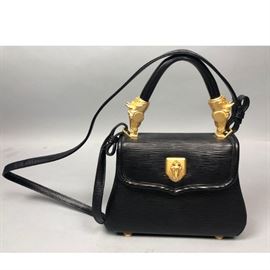 Lot 184 VICENZA Texture Black Leather Figural Horse Purse