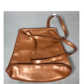 Lot 186 LONGCHAMP French Leather Large Shoulder Bag Purse