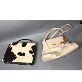 Lot 190 2 pc Large Designer Hand Bag Purses. GIANFRANCO F