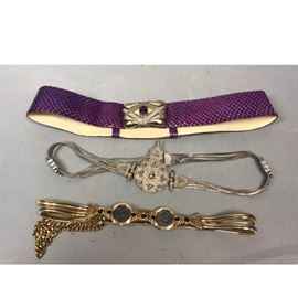 Lot 205 3 JUDITH LEIBER Vintage Belts