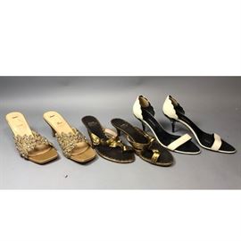 Lot 208 3pr Dress Evening Sandals. GIORGIO ARMANI sz 40 o