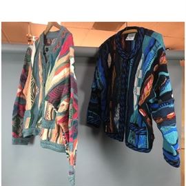 Lot 217 2 pc CUGGI Ladies Knit Cardigan Sweaters. Size L.