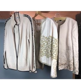 Lot 219 3 pc Designer Cardigan Jacket and Shell Sets. ST 