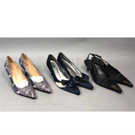 Lot 233 3 pr Designer Fashion Contemporary Ladies Shoes. 
