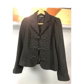 Lot 248 RALPH LAUREN Black Wool Ladies Jacket. Notched co