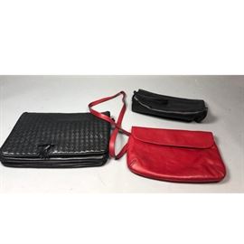 Lot 256 3 BOTTEGA VENETA Italian Leather Purses Hand Bags