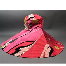 Lot 260 EMILIO PUCCI Italian Wide Brim Sun Hat. Beach Res