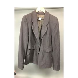 Lot 269 GIORGIO ARMANI Gray Wool Long Ladies Jacket Blaze