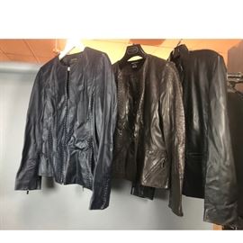 Lot 272 3 Kid Leather Ladies Jackets. Sz Medium Lord  Ta