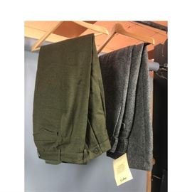 Lot 273 2pr Mens Wool Pants. Military Issue Olive Green P