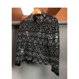 Lot 275 ST JOHN EVENING Designer Black Sweater. Zip front