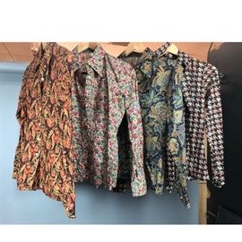 Lot 277 4 Vintage Retro Ladies Fashion Designer Blouses. 