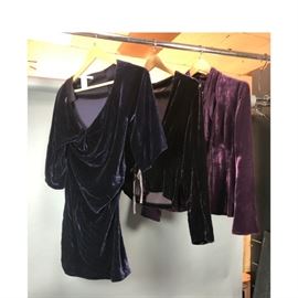 Lot 284 3pc Designer Purple Velvet Fashion. DIANE VON FUR