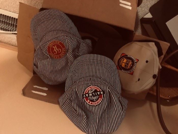 Variety of new train related hats