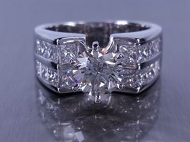 Gorgeous 3.02 CT Diamond Engagement Ring in 14k White Gold - $12999 Retail