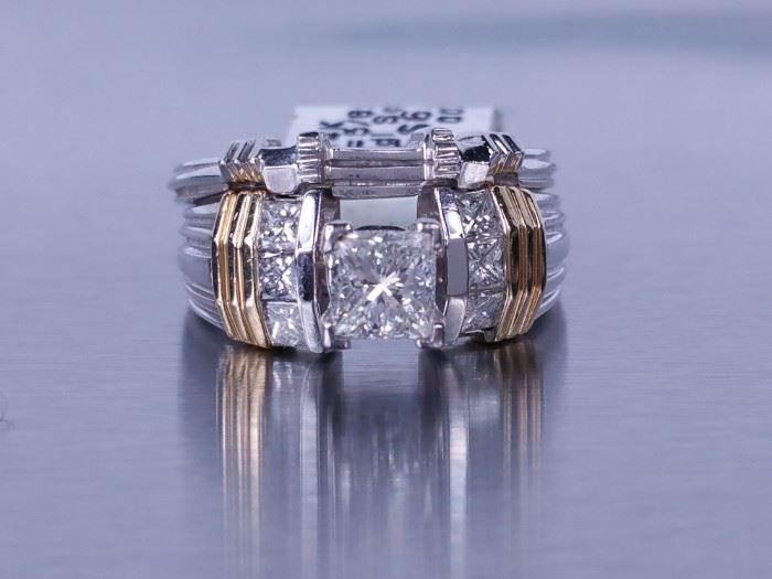 Over 1CT Princess Cut Diamond Bridal Set - $6999 Retail
