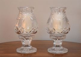 Waterford Society Penrose Candle Hurricane Lamps (Pair)
