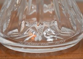 Waterford Crystal Decanter / Carafe with 4 Old Fashion Glasses (Set), Signed Jim O'Leary, Director of Design for Waterford
