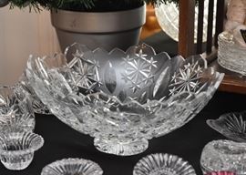 Waterford Crystal Snowflake Centerpiece Bowl, Signed