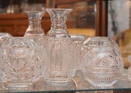 Waterford Crystal Rose Bowls & Vase 