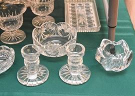Waterford Crystal Candlesticks / Candle Holders, Bowls 