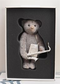 Steiff  & Lladro LTD Teddy Bear - Saxophone Player  