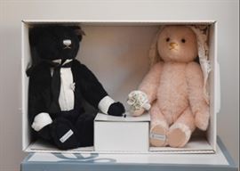 Steiff  & Lladro LTD Bride & Groom Bears Set