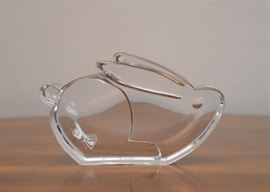 Orrefors (Sweden) Lead Crystal Rabbit Figurine / Paperweight