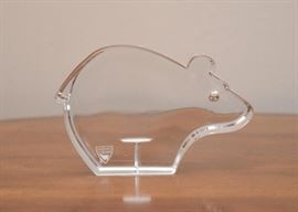 Orrefors (Sweden) Lead Crystal Bear Figurine / Paperweight