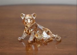 Swarovski Crystal Tiger Cub Sitting - Endangered Wildlife Series (with box)