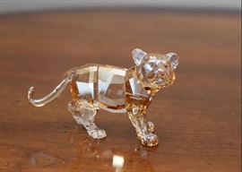 Swarovski Crystal Tiger Cub Walking - Endangered Wildlife Series (with box)