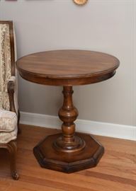 Round Pedestal Occasional Table