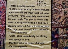 Oriental Area Rug (Approx. 5'3"  x 7'8")