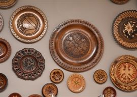 Polish Folk Art Wood / Wooden Handmade Plates