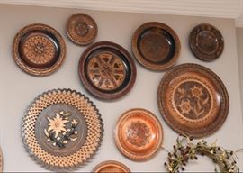 Polish Folk Art Wood / Wooden Handmade Plates
