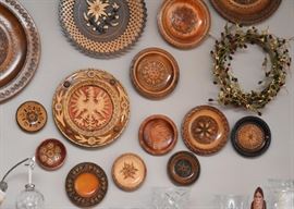 Polish Folk Art Wood / Wooden Handmade Plates