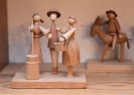 Handcrafted Wood / Wooden Folk Art Figurines
