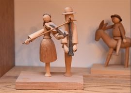 Handcrafted Wood / Wooden Folk Art Figurines