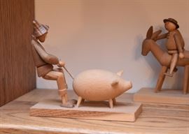 Handcrafted Wood / Wooden Folk Art Figurines