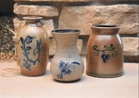 Collectible Salt Glazed Pottery - Crocks, Vessels, Plates, Etc. (Rowe Pottery Works & Others)