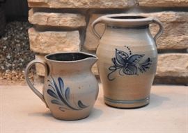 Collectible Salt Glazed Pottery - Crocks, Vessels, Plates, Etc. (Rowe Pottery Works & Others)
