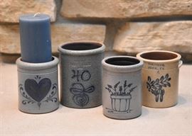 Collectible Salt Glazed Pottery - Crocks, Vessels, Plates, Etc. (Rowe Pottery Works & Others)