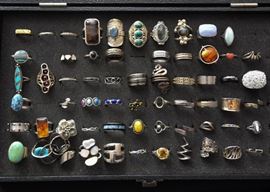 Costume Jewelry (Rings, Some Sterling Silver)