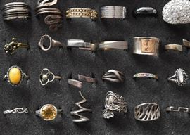 Costume Jewelry (Rings, Some Sterling Silver)