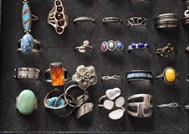 Costume Jewelry (Rings, Some Sterling Silver)